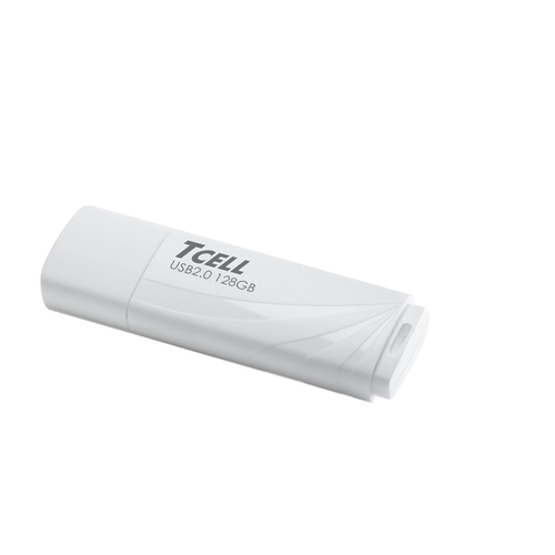 TCELL 128GB Minimalism Style USB 2.0 Flash Drive White產品圖